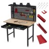 Garage Workbench with Pegboard 20,000 lbs - Steel Work Table w/ Drawers, Mechanic Workstation for Garage Warehouse Workshop - 3 of 4