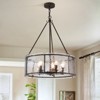 LLHZSY 20 1/2" Modern Ceiling Chandelier With Water Ripple Glass 5-Lights Fixture for Kitchen Island Dining Room Living Room - 2 of 4