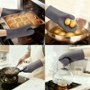 REGALWOVEN Soft Heat Resistant and Waterproof Silicone Oven Mitts, Flexible Gripping for Baking, Kitchen Mitts Set of 2 - 2 of 4