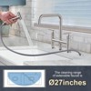 WOWOW Brass Double Handle Bridge Kitchen Faucet, Deck Mount Kitchen Sink Faucet with Side Sprayer in Brushed Nickel - 2 of 4
