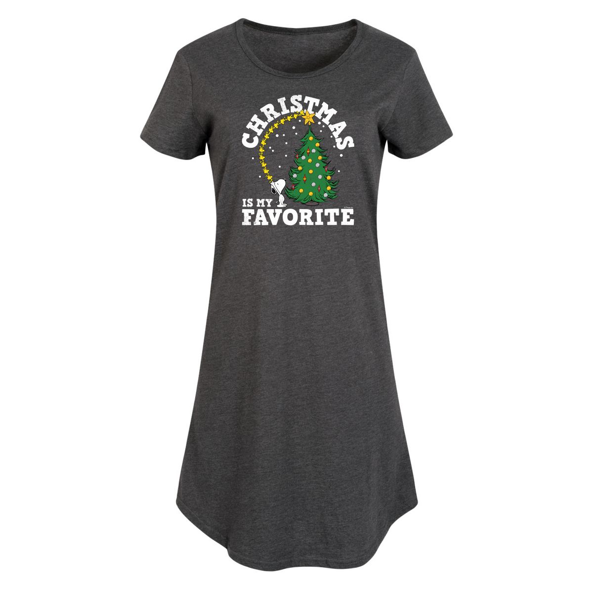 Women's - Peanuts - Christmas Is My Favorite Graphic T-shirt Dress