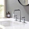 ALEXOUN 8 inch Widespread Double Handle Bathroom Faucet with Pop Up Drain in Chrome - 2 of 4