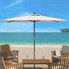 Aklin 6.5Ft X 10Ft Rectangle Angle Wooden Pulley Market Umbrella (No Tilt) - PAT8309 - Safavieh - 2 of 3