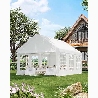 Outdoor Tent Event Shelter with Carry Bags & Removable Sidewalls, Outdoor Canopy Galvanized Steel Carport, for Event Birthday Party