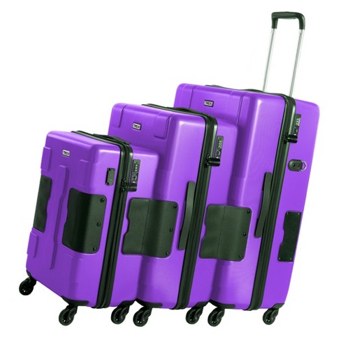 Purple spinner cheap luggage sets