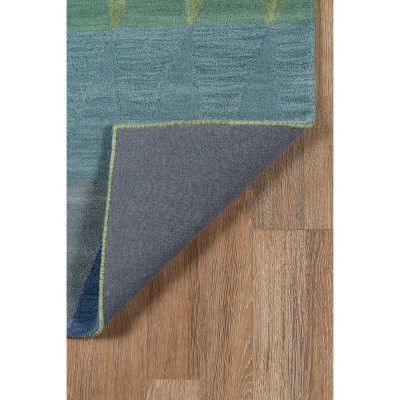 Handmade Multi Red Geometric Wool 5' x 8' Area Rug