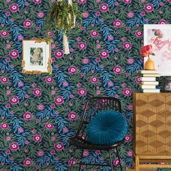 Marker Floral Peel & Stick Wallpaper Blue - Opalhouse™