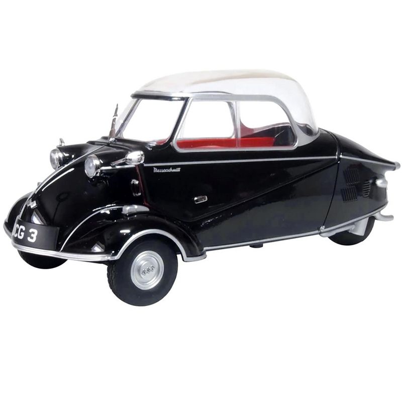 Messerschmitt KR200 Bubble Top Black with Red Interior 1/18 Diecast Model Car by Oxford Diecast, 2 of 6