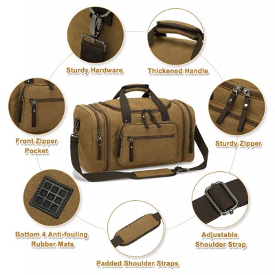 Unique Bargains Expandable Multi-Compartment Duffel Bag for 3-5 Day Trips Coffee — фото 4