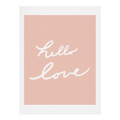 16"x20" Lisa Argyropoulos Hello Love Warm Blush Art Print Unframed Wall Poster Pink - Deny Designs