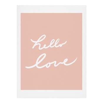 16"x20" Lisa Argyropoulos Hello Love Warm Blush Art Print Unframed Wall Poster Pink - Deny Designs