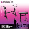 Liquid Stands Piano Keyboard Stand and Bench Set with Wheels - Portable Heavy Duty Digital Piano Stand for 54-88 Key - Music Stand w/ Wheels and Seat - 3 of 4