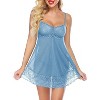 Avidlove Lace Babydoll Lingerie Sexy Mini Chemise Mesh Wedding Nightie Bridal Nightdress - 2 of 4