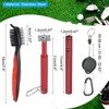 Unique Bargains Golf Clean Tool Set Brush and 2 Club Groove Sharpeners - 2 of 4