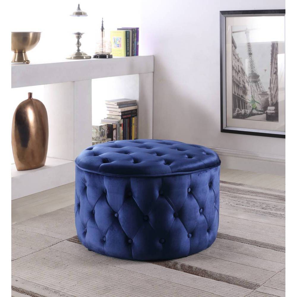 Adna Ottoman Navy - Chic Home Design was $279.99 now $195.99 (30.0% off)