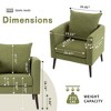 CAVINAS Chenille Accent Chair with Pillow and Solid Wood Legs,Modern Upholstered Living Room Chairs,Reading Chairs for Living Room - 3 of 4