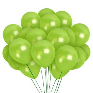 Treasures Gifted Pearlescent Lime Green Balloons - 12 Inch Latex Balloons - 72 Pack - 1 of 1