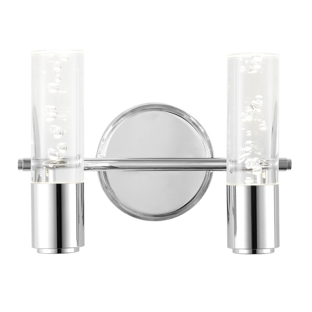 Photos - Chandelier / Lamp JONATHAN Y 10.75" 2-Light Bolha Minimalist Bubble Acrylic/Iron Wall Sconce