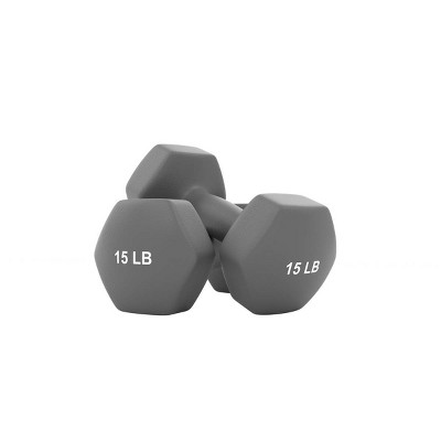 Epic Fitness USA Neoprene Coated Dumbbell - Black 15lbs