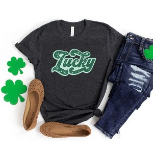 Simply Sage Market Women's Lucky Retro Rough Short Sleeve Graphic Tee - 1 of 4