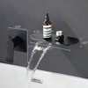 ChicFurnit Bathroom Sink Faucet Wall Mount Bathtub Faucet with Waterfall Spout for Modern Bathroom, Black, 13.19"*4.13"*5.71" - 2 of 4