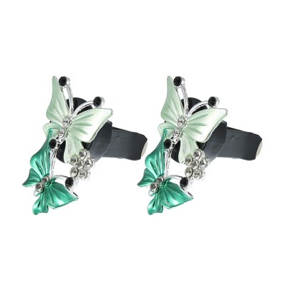 Unique Bargains Car Butterfly Shape Decorative Clips for Air Conditioner Vent 2 Pcs