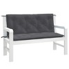 vidaXL Garden Bench Cushions - Outdoor Seat Pad - 2 Pcs - Melange Anthracite - Durable Polyester - 47.2" x 19.7" x 2.8" - 2 of 4