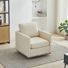 Chenille Upholstered Swivel Accent Chair, 30.7" Comfy Lounge Armchair with 360° Rotation for Living Room Bedroom-3irtyhousy - 2 of 4
