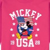 Men's - Disney - Mickey Waving Flag USA Graphic Fleece Sweatshirt - 2 of 4