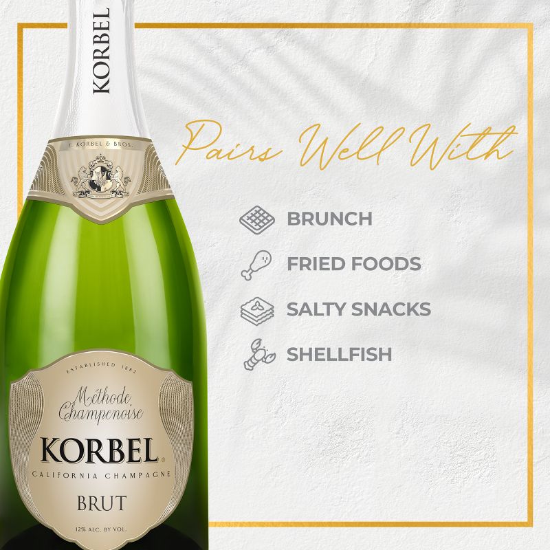 Korbel Brut Champagne - 750ml Bottle, 6 of 12
