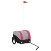 vidaXL Bike Trailer Black and Red 66.1 lb Iron 48.4" x 20.5" x 20.9" - 2 of 4