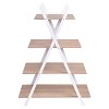 Tangkula X Shape Bookshelf Shelves 4 Tier A Ladder Storage Bookcase Display Home Office - 4 of 4
