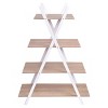 Tangkula X Shape Bookshelf Shelves 4 Tier A Ladder Storage Bookcase ...