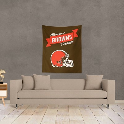 Cleveland Browns Premium Brown and Red Wall Hanging
