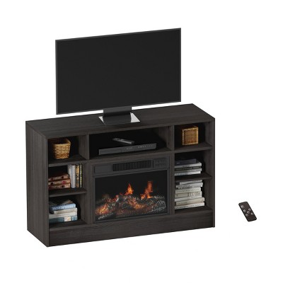 Hastings Home Electric Fireplace TV Stand – Gray