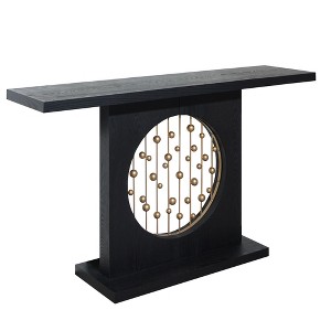 TiramisuBest 40in Console Table with Storage Shelf, Retro Entryway Table with AdjusTable Storage Shelf, Sofa Couch Table with Light Espresso - 1 of 4