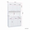 NicBex 71" Tall Kitchen Buffet Cabinet with 6-Doors Multifunctional Sideboard Cabinet with 1-Open Shelves and 1-Drawer for bedroom, White - 3 of 4