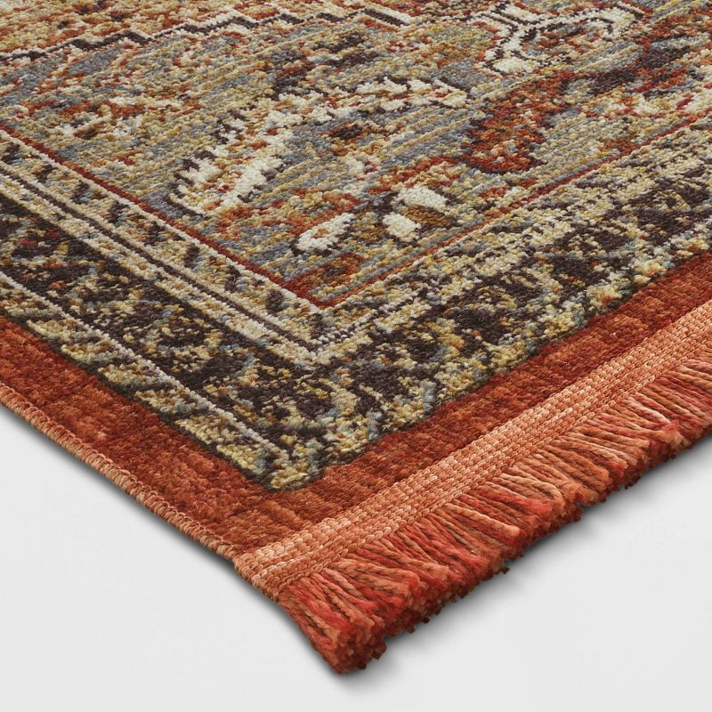 Floral Woven Rug Rust/Green - Threshold&#153;, 3 of 13