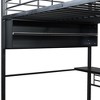 NicBex Twin Size Bunk Bed with Desk Loft Bed Metal Bed Frame with 4 Storage Shelves, Inclined Ladder and Guardrail, No Box Spring Required - 4 of 4