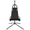 vidaXL Garden Swing Chair with Cushion Dark Gray Oxford Fabric&Steel - 3 of 4