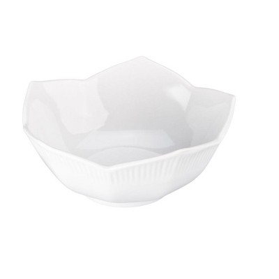 BIA Cordon Bleu Lotus Bowl - 6-Inch Asian White Porcelain Serving Dish, 10 Oz. Capacity - Oven, Microwave, Dishwasher Safe