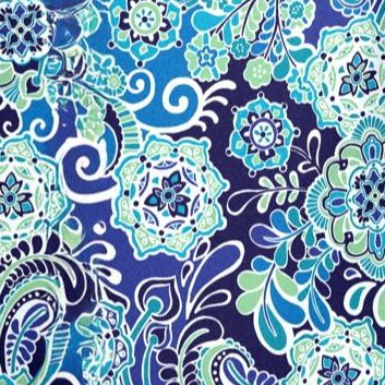 dark sapphire paisley floral