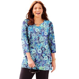 Catherines Women's Plus Size Seasonless Swing Tunic - 1 of 4