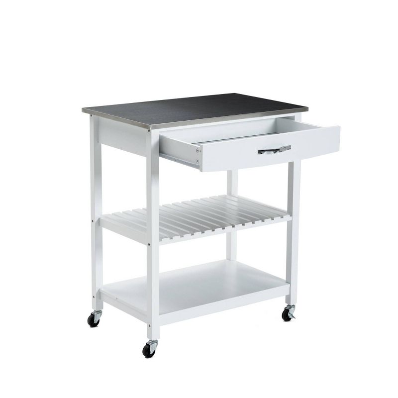 Holland Kitchen Cart with Stainless Steel Top - Boraam, 5 of 17