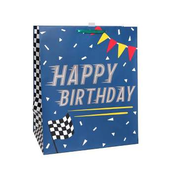 happy Birthday Script And Balloons Gift Wrapping Paper Blue - Spritz™ :  Target