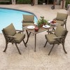 Arden 24"x17" Outdoor Dining Chair Cushion Set - 4 of 4