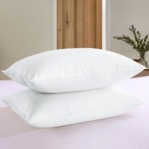 Puredown White Down Feather Bed Pillows Set of 2, Size: King