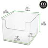 mDesign Plastic Open Front Craft and Sewing Organizer  - Clear - 3 of 4