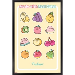 Trends International Pusheen: Fruits - Cute Fruit Grid Framed Wall Poster Prints - 1 of 4