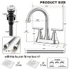 LunaLulinlk Silver 4" stainless steel bathroom sink faucet with pop-up drain and 2 water supply hoses - 2 of 4